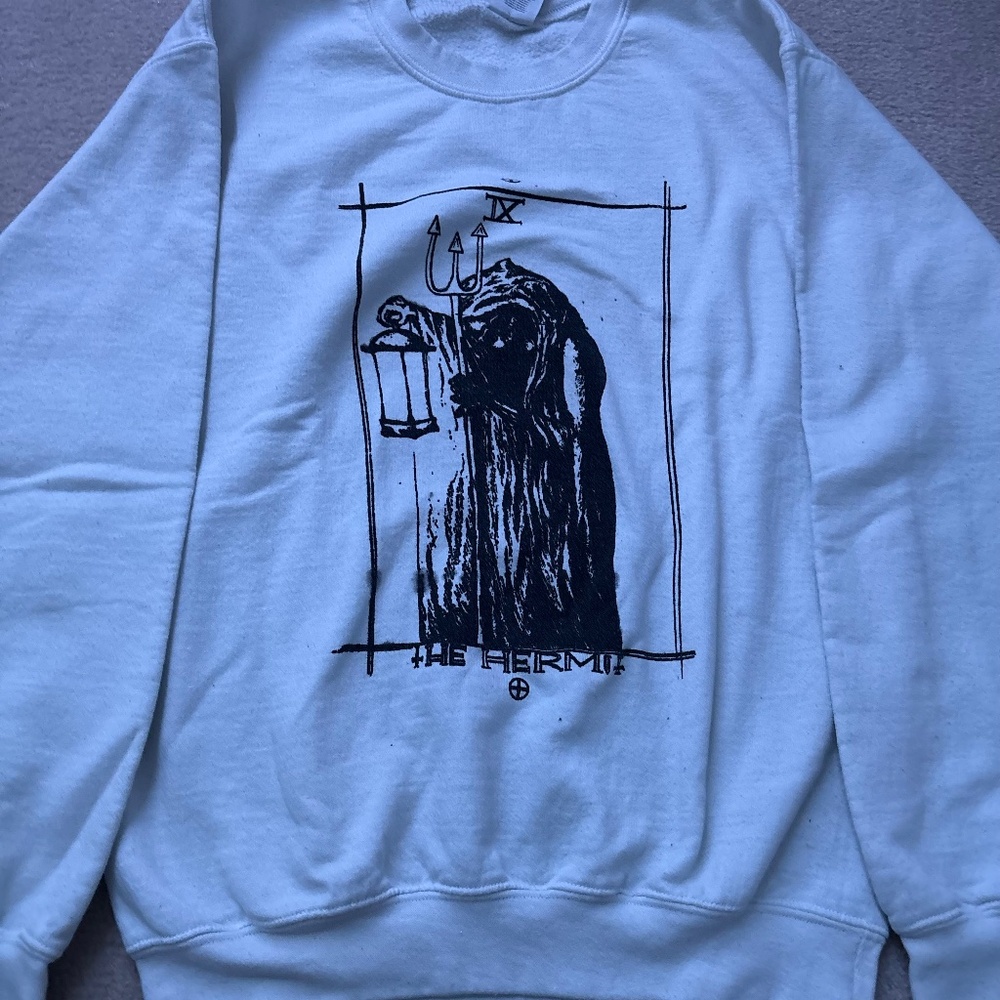 tarot card sweatshirt (the hermit)